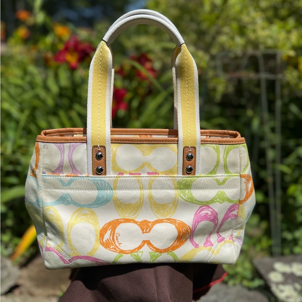 Coach Hampton Scribble Satchel - image 2